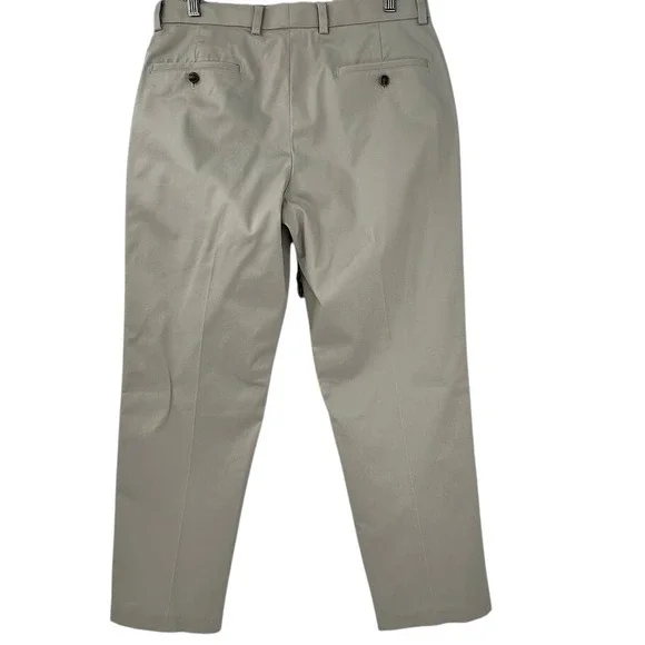 Brooks Brothers Clark Advantage Chino Pants Khaki Tan Mens 33x30* Stretch Cotton - Picture 3 of 9